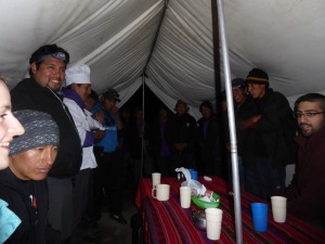 Thanking the porters
