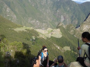 First view of Machu Picchu