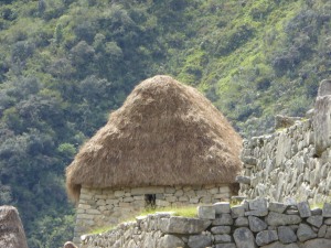 Recreated thatched roof